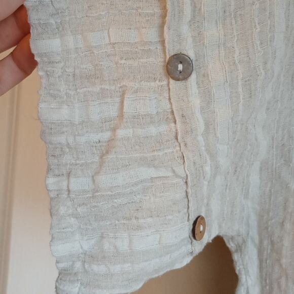 SpiritHouse Light Cotton Lagenlook Breezy Short Sleeve High Low Top Size L/XL - Picture 6 of 8